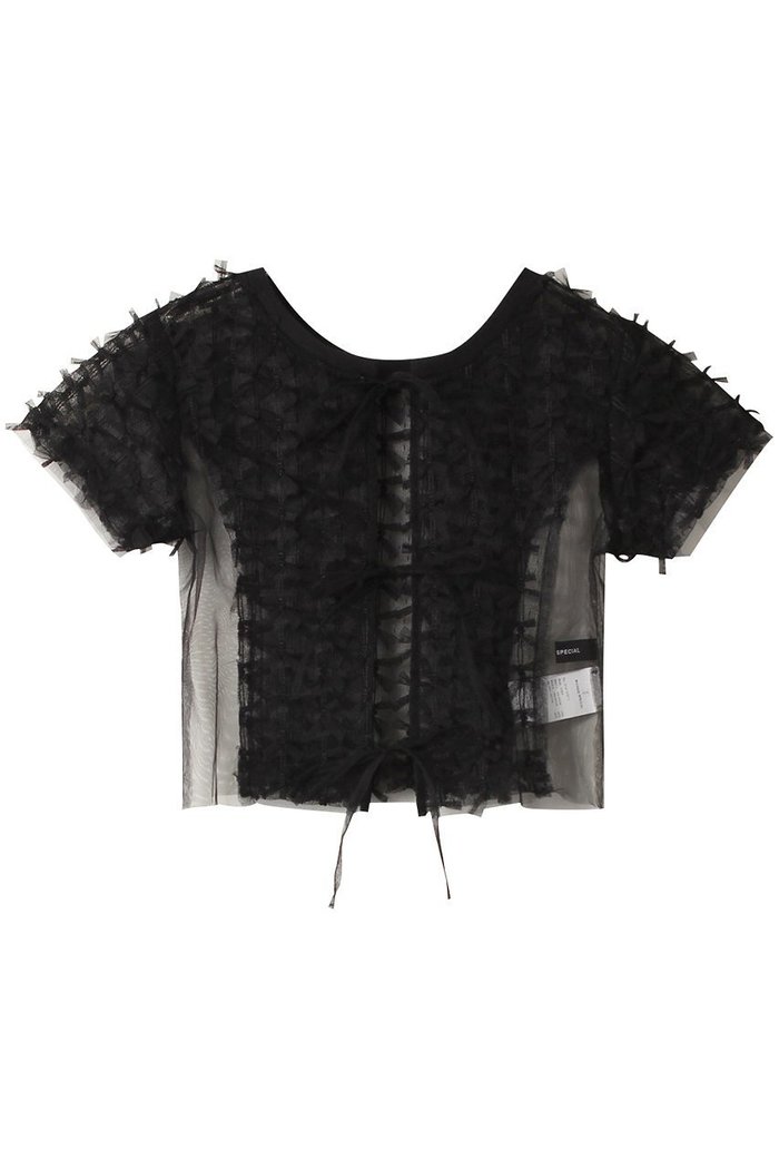 【メゾンスペシャル/MAISON SPECIAL】の2way Tulle Ribbon Tops/2WAYチュールリボントップス インテリア・キッズ・メンズ・レディースファッション・服の通販 founy(ファニー) https://founy.com/ ファッション Fashion レディースファッション Fashion for Women トップス・カットソー Cut & Sew Tops シャツ・ブラウス・オフィスカジュアル Elegant Blouses & Button-Ups コンパクト Compact, Small Size ショート Short, Short Length スリーブ Sleeve, Long Sleeve / Short Sleeve チュール Tulip, Tulip Motif デニム Denim, Jeans Material ドッキング Docking, Mixed Material 無地 Plain, Solid Color |ID: prp329100003917315 ipo3291000000036401047