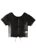 【メゾンスペシャル/MAISON SPECIAL】の2way Tulle Ribbon Tops/2WAYチュールリボントップス BLK(ブラック)|ID: prp329100003917315 ipo3291000000036401048