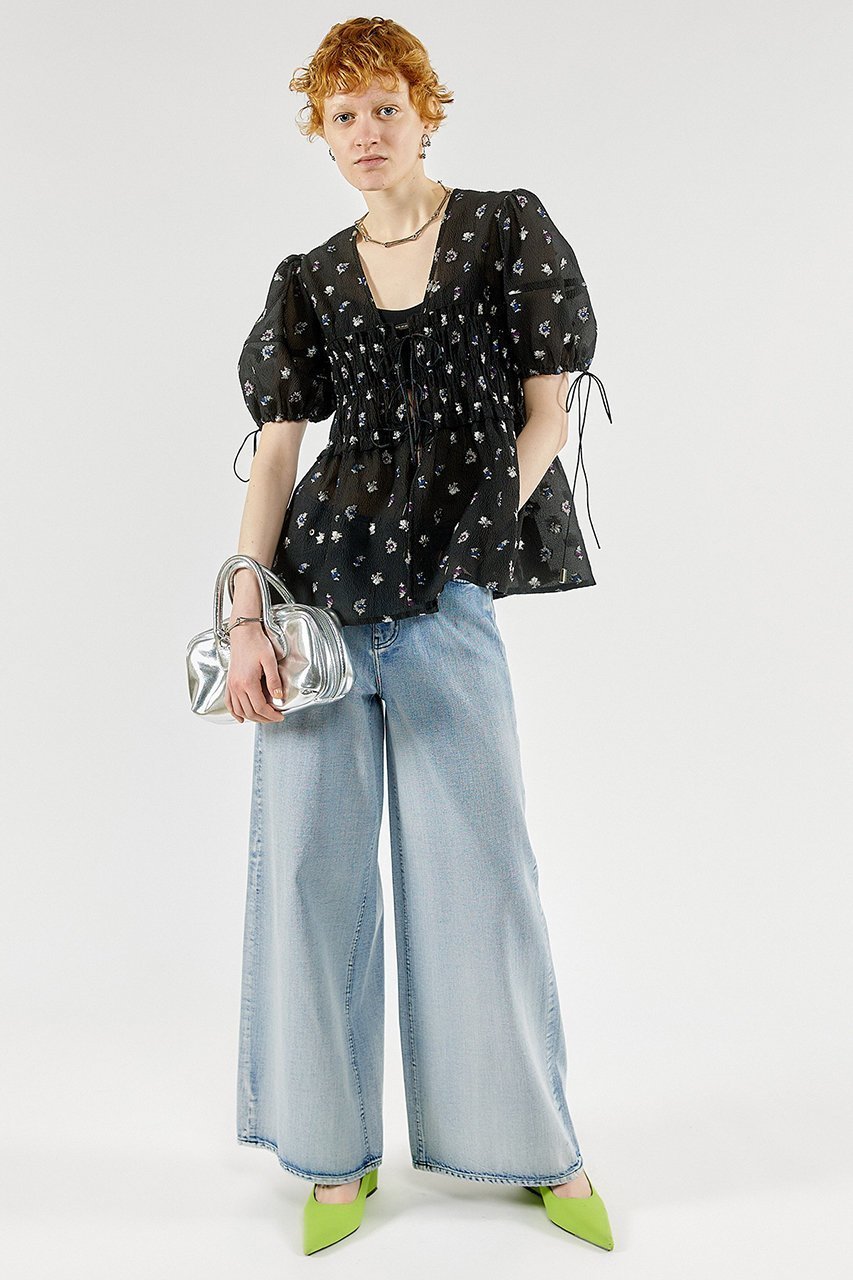 【メゾンスペシャル/MAISON SPECIAL】のFlower Jacquard 2way Puff Sleeve Tops/フラワージャガード2WAYパフトップ 人気、トレンドファッション・服の通販 founy(ファニー) 　ファッション　Fashion　レディースファッション　WOMEN　トップス・カットソー　Tops/Tshirt　シャツ/ブラウス　Shirts/Blouses　おすすめ　Recommend　ガーリー　Girly　シアー　Sheer　ショート　Short　スリーブ　Sleeve　セットアップ　Set Up　デニム　Denim　other-2|ID: prp329100003917316 ipo3291000000031463693