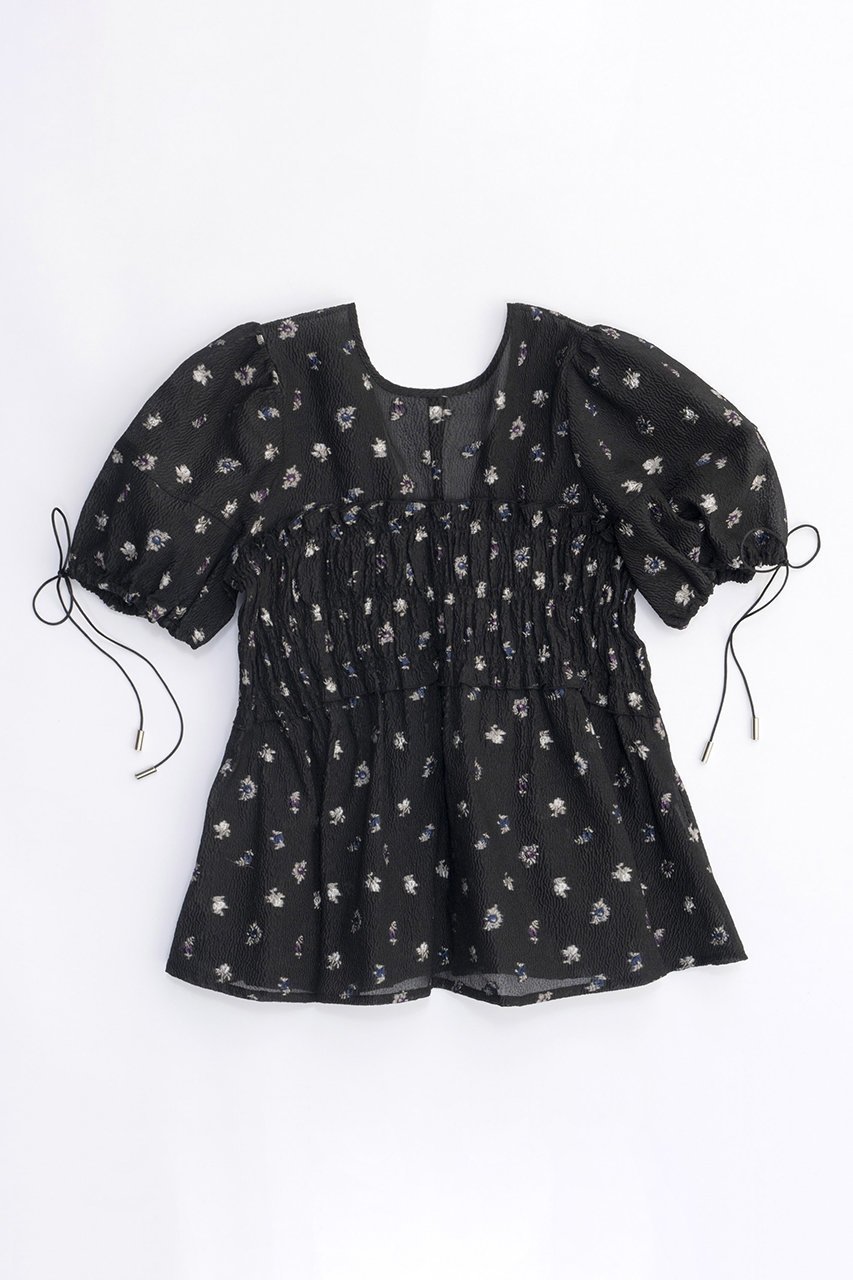 【メゾンスペシャル/MAISON SPECIAL】のFlower Jacquard 2way Puff Sleeve Tops/フラワージャガード2WAYパフトップ 人気、トレンドファッション・服の通販 founy(ファニー) 　ファッション　Fashion　レディースファッション　Fashion for Women　トップス・カットソー　Cut & Sew Tops　シャツ・ブラウス・オフィスカジュアル　Elegant Blouses & Button-Ups　おすすめ　Recommended / Our Picks　ガーリー　Girly, Feminine Style　シアー　Sheer, See-Through　ショート　Short, Short Length　スリーブ　Sleeve, Long Sleeve / Short Sleeve　セットアップ　Set-Up, Coordinated Outfit　デニム　Denim, Jeans Material　 other-1|ID: prp329100003917316 ipo3291000000032905413