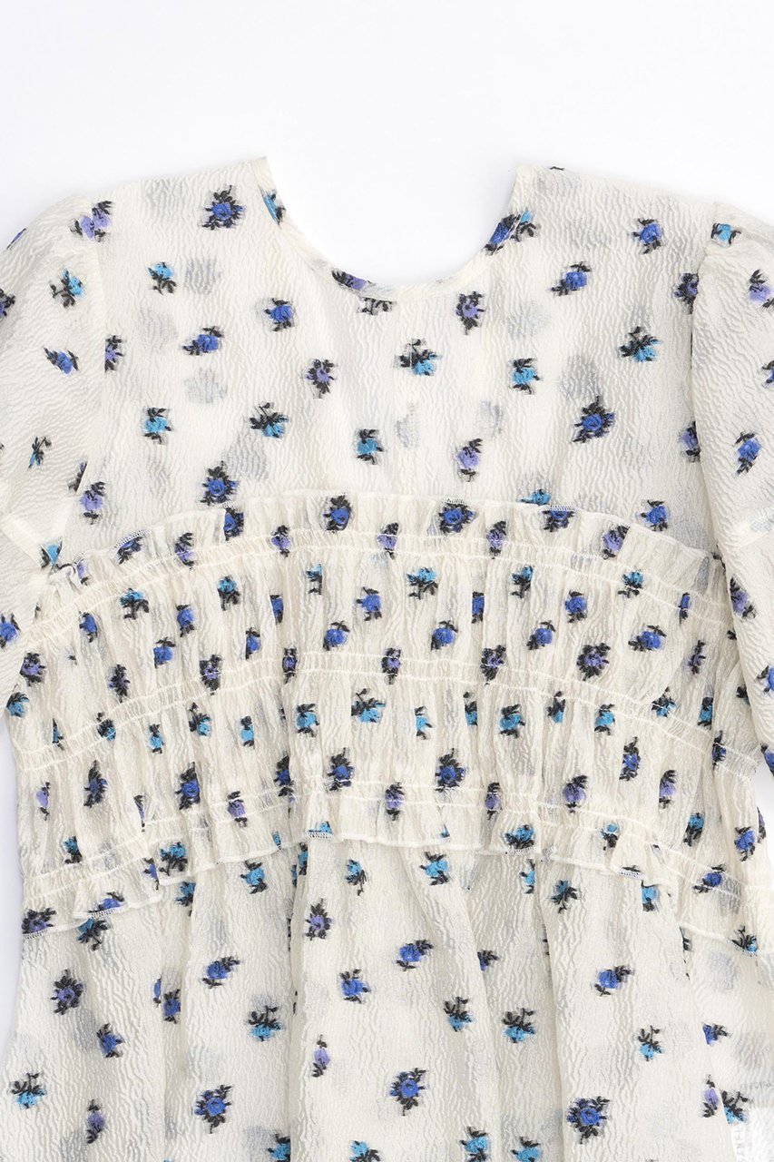 【メゾンスペシャル/MAISON SPECIAL】のFlower Jacquard 2way Puff Sleeve Tops/フラワージャガード2WAYパフトップ 人気、トレンドファッション・服の通販 founy(ファニー) 　ファッション　Fashion　レディースファッション　Fashion for Women　トップス・カットソー　Cut & Sew Tops　シャツ・ブラウス・オフィスカジュアル　Elegant Blouses & Button-Ups　おすすめ　Recommended / Our Picks　ガーリー　Girly, Feminine Style　シアー　Sheer, See-Through　ショート　Short, Short Length　スリーブ　Sleeve, Long Sleeve / Short Sleeve　セットアップ　Set-Up, Coordinated Outfit　デニム　Denim, Jeans Material　other-2|ID: prp329100003917316 ipo3291000000032905423