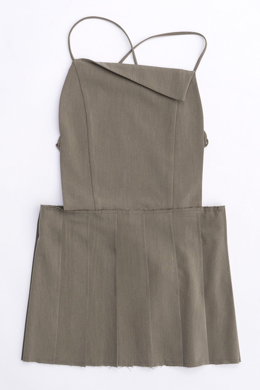 【メゾンスペシャル/MAISON SPECIAL】のBack Open Pleats Tunic/バックオープンプリーツチュニック インテリア・キッズ・メンズ・レディースファッション・服の通販 founy(ファニー) 　ファッション　Fashion　レディースファッション　Fashion for Women　ワンピース　Dresses　チュニック　Tunic Tops & Dresses　インナー　Innerwear　チュニック　Tunic, Long Top　フレア　Flare, Flared　エレガント 上品　Elegant　KHK(カーキ)|ID: prp329100003917318 ipo3291000000032914265