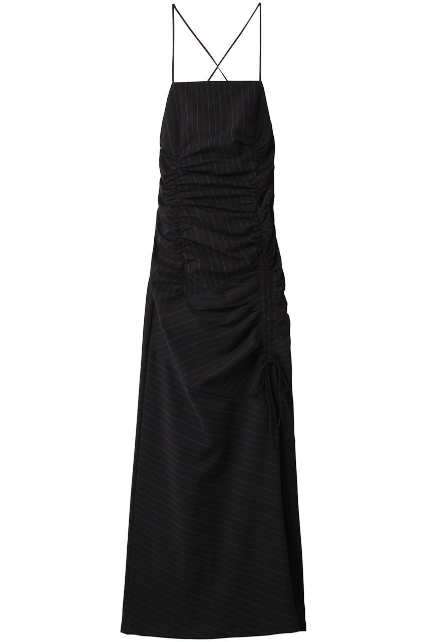 【メゾンスペシャル/MAISON SPECIAL】のStripe Maxidresses/ストライプマキシワンピース インテリア・キッズ・メンズ・レディースファッション・服の通販 founy(ファニー) 　ファッション　Fashion　レディースファッション　Fashion for Women　ワンピース　Dresses　フォーマル・パーティードレス・結婚式用ドレス　Elegant & Casual Dresses　チュニック　Tunic Tops & Dresses　マキシ丈ワンピース・ロングドレス　Maxi Dresses / Long One-Pieces　シャーリング　Shirring, Ruched　ストライプ　Stripe, Striped Pattern　ストレッチ　Stretch, Stretchy Fabric　チェック　Check, Plaid, Tartan　チュニック　Tunic, Long Top　ランダム　Random, Irregular　ロング　Long, Long-Length　NVY(ネイビー)|ID: prp329100003917322 ipo3291000000032913448