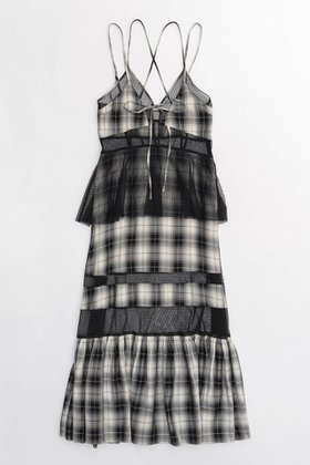 【メゾンスペシャル/MAISON SPECIAL】のCheck Pattern Tulle One-piece Dress/チェックチュールティアードワンピース 人気、トレンドファッション・服の通販 founy(ファニー) ファッション Fashion レディースファッション WOMEN ワンピース Dress ドレス Party Dresses チュニック Tunic キャミワンピース Cami Dress スポーティ Sporty チェック Check チュニック Tunic チュール Tulle ロマンティック Romantic ロング Long |ID:prp329100003917323