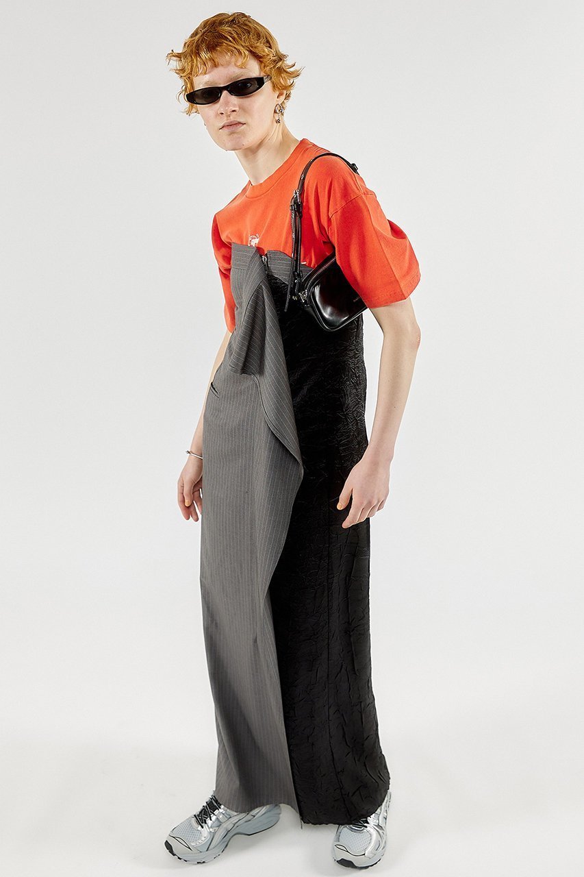【メゾンスペシャル/MAISON SPECIAL】のDocking Bear Maxidresses/ドッキングベアマキシワンピース インテリア・キッズ・メンズ・レディースファッション・服の通販 founy(ファニー) 　ファッション　Fashion　レディースファッション　Fashion for Women　ワンピース　Dresses　フォーマル・パーティードレス・結婚式用ドレス　Elegant & Casual Dresses　チュニック　Tunic Tops & Dresses　マキシ丈ワンピース・ロングドレス　Maxi Dresses / Long One-Pieces　おすすめ　Recommended / Our Picks　インナー　Innerwear　サテン　Satin, Glossy Fabric　ストライプ　Stripe, Striped Pattern　タンク　Tank Top, Sleeveless Top　チュニック　Tunic, Long Top　デニム　Denim, Jeans Material　ドッキング　Docking, Mixed Material　フィット　Fit, Slim Fit　マキシ　Maxi, Full Length　ロング　Long, Long-Length　ワッシャー　Washer, Crinkled Finish　エレガント 上品　Elegant　GRY(グレー)|ID: prp329100003917325 ipo3291000000032898108