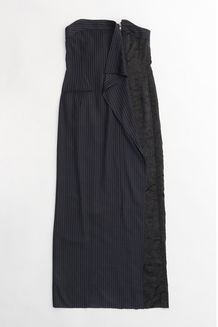【メゾンスペシャル/MAISON SPECIAL】のDocking Bear Maxidresses/ドッキングベアマキシワンピース インテリア・キッズ・メンズ・レディースファッション・服の通販 founy(ファニー) 　ファッション　Fashion　レディースファッション　Fashion for Women　ワンピース　Dresses　フォーマル・パーティードレス・結婚式用ドレス　Elegant & Casual Dresses　チュニック　Tunic Tops & Dresses　マキシ丈ワンピース・ロングドレス　Maxi Dresses / Long One-Pieces　おすすめ　Recommended / Our Picks　インナー　Innerwear　サテン　Satin, Glossy Fabric　ストライプ　Stripe, Striped Pattern　タンク　Tank Top, Sleeveless Top　チュニック　Tunic, Long Top　デニム　Denim, Jeans Material　ドッキング　Docking, Mixed Material　フィット　Fit, Slim Fit　マキシ　Maxi, Full Length　ロング　Long, Long-Length　ワッシャー　Washer, Crinkled Finish　エレガント 上品　Elegant　NVY(ネイビー)|ID: prp329100003917325 ipo3291000000032898112