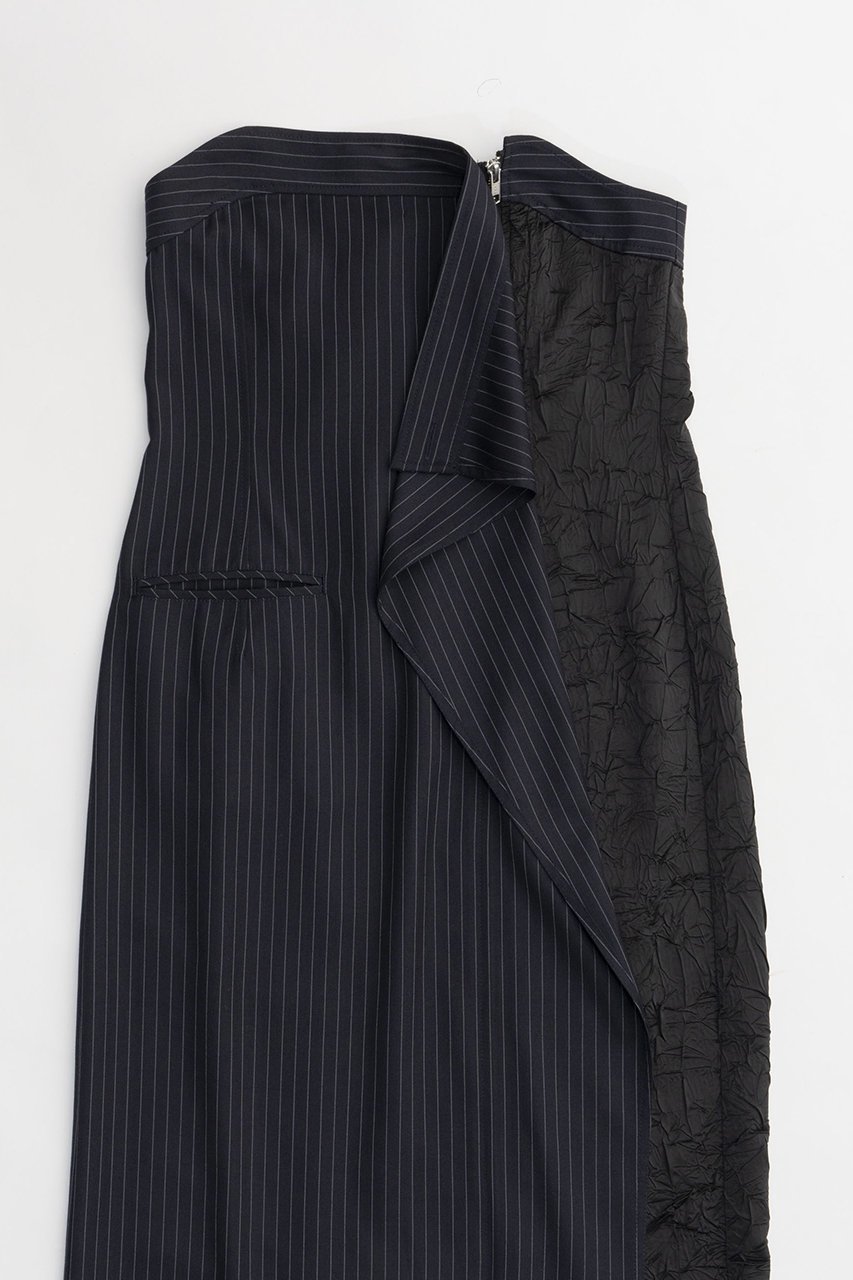 【メゾンスペシャル/MAISON SPECIAL】のDocking Bear Maxidresses/ドッキングベアマキシワンピース 人気、トレンドファッション・服の通販 founy(ファニー) 　ファッション　Fashion　レディースファッション　Fashion for Women　ワンピース　Dresses　フォーマル・パーティードレス・結婚式用ドレス　Elegant & Casual Dresses　チュニック　Tunic Tops & Dresses　マキシ丈ワンピース・ロングドレス　Maxi Dresses / Long One-Pieces　おすすめ　Recommended / Our Picks　インナー　Innerwear　サテン　Satin, Glossy Fabric　ストライプ　Stripe, Striped Pattern　タンク　Tank Top, Sleeveless Top　チュニック　Tunic, Long Top　デニム　Denim, Jeans Material　ドッキング　Docking, Mixed Material　フィット　Fit, Slim Fit　マキシ　Maxi, Full Length　ロング　Long, Long-Length　ワッシャー　Washer, Crinkled Finish　エレガント 上品　Elegant　other-2|ID: prp329100003917325 ipo3291000000032898116