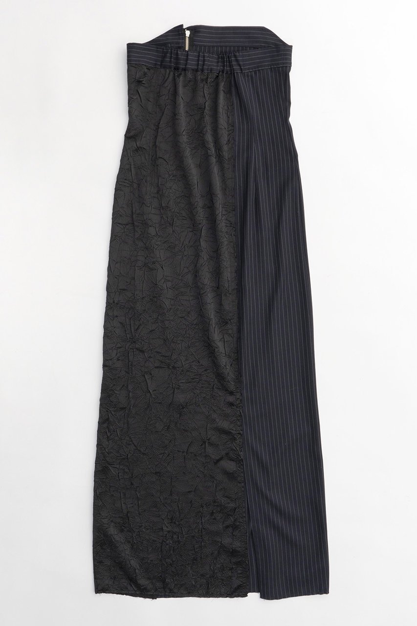 【メゾンスペシャル/MAISON SPECIAL】のDocking Bear Maxidresses/ドッキングベアマキシワンピース 人気、トレンドファッション・服の通販 founy(ファニー) 　ファッション　Fashion　レディースファッション　Fashion for Women　ワンピース　Dresses　フォーマル・パーティードレス・結婚式用ドレス　Elegant & Casual Dresses　チュニック　Tunic Tops & Dresses　マキシ丈ワンピース・ロングドレス　Maxi Dresses / Long One-Pieces　おすすめ　Recommended / Our Picks　インナー　Innerwear　サテン　Satin, Glossy Fabric　ストライプ　Stripe, Striped Pattern　タンク　Tank Top, Sleeveless Top　チュニック　Tunic, Long Top　デニム　Denim, Jeans Material　ドッキング　Docking, Mixed Material　フィット　Fit, Slim Fit　マキシ　Maxi, Full Length　ロング　Long, Long-Length　ワッシャー　Washer, Crinkled Finish　エレガント 上品　Elegant　other-4|ID: prp329100003917325 ipo3291000000032898123