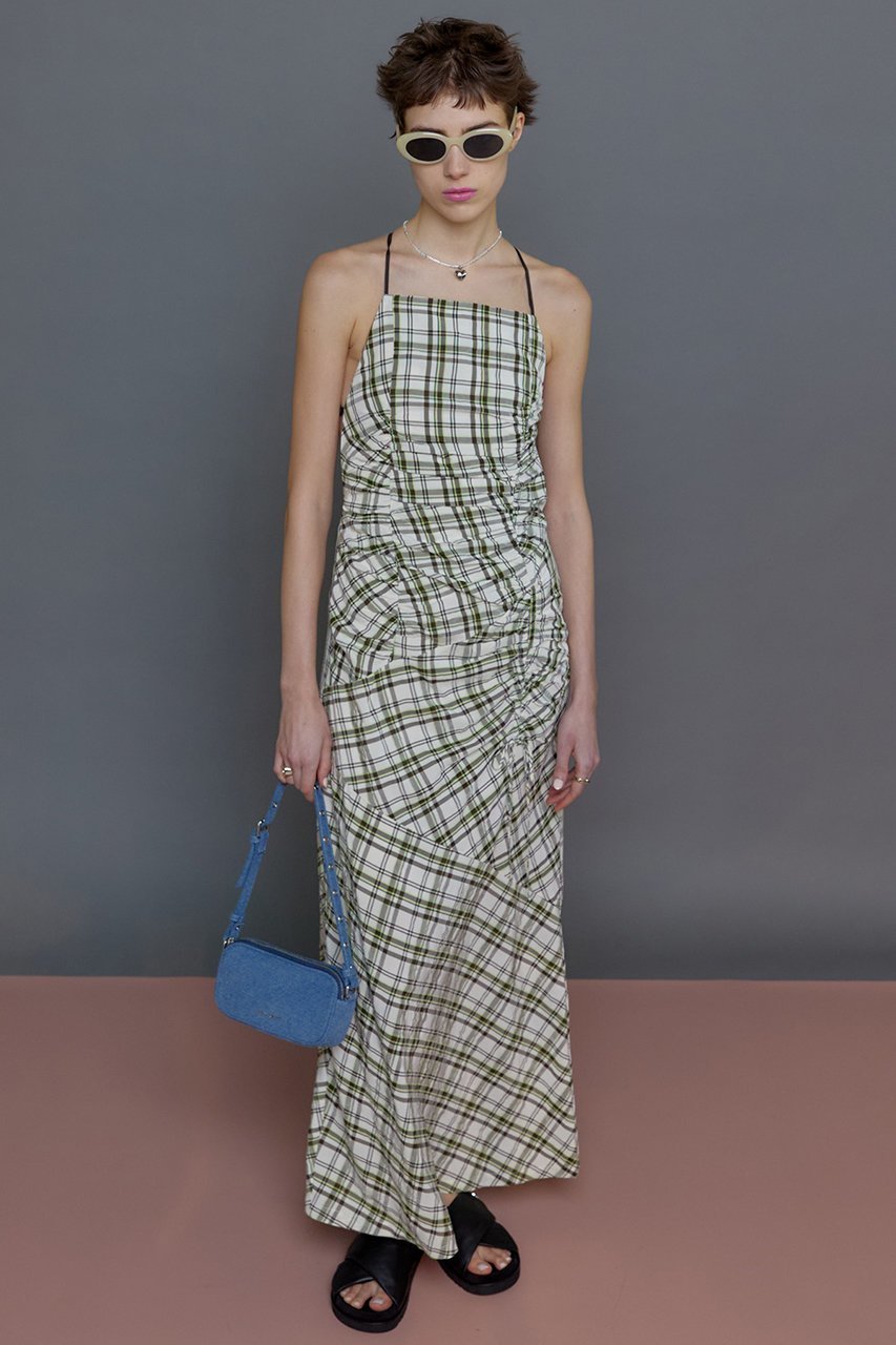 【メゾンスペシャル/MAISON SPECIAL】のChecked Maxidresses/チェックマキシワンピース 人気、トレンドファッション・服の通販 founy(ファニー) 　ファッション　Fashion　レディースファッション　Fashion for Women　ワンピース　Dresses　フォーマル・パーティードレス・結婚式用ドレス　Elegant & Casual Dresses　チュニック　Tunic Tops & Dresses　マキシ丈ワンピース・ロングドレス　Maxi Dresses / Long One-Pieces　シャーリング　Shirring, Ruched　ストライプ　Stripe, Striped Pattern　タンブラー　Tumbler, Travel Mug　チェック　Check, Plaid, Tartan　チュニック　Tunic, Long Top　ランダム　Random, Irregular　ロング　Long, Long-Length　other-7|ID: prp329100003917326 ipo3291000000032898280