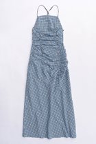 【メゾンスペシャル/MAISON SPECIAL】のChecked Maxidresses/チェックマキシワンピース 人気、トレンドファッション・服の通販 founy(ファニー) ファッション Fashion レディースファッション Fashion for Women ワンピース Dresses フォーマル・パーティードレス・結婚式用ドレス Elegant & Casual Dresses チュニック Tunic Tops & Dresses マキシ丈ワンピース・ロングドレス Maxi Dresses / Long One-Pieces シャーリング Shirring, Ruched ストライプ Stripe, Striped Pattern タンブラー Tumbler, Travel Mug チェック Check, Plaid, Tartan チュニック Tunic, Long Top ランダム Random, Irregular ロング Long, Long-Length thumbnail BLU(ブルー)|ID: prp329100003917326 ipo3291000000036671562
