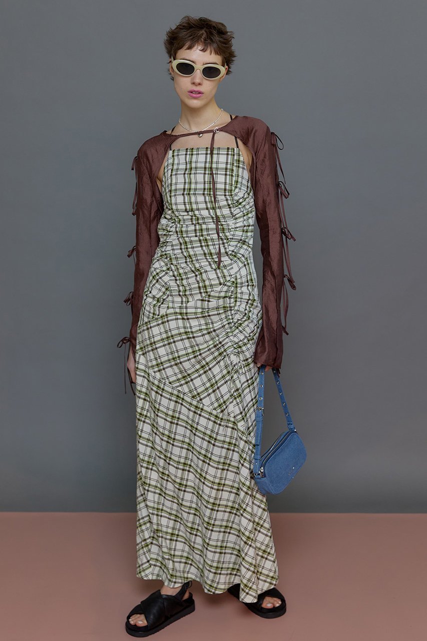 【メゾンスペシャル/MAISON SPECIAL】のChecked Maxidresses/チェックマキシワンピース 人気、トレンドファッション・服の通販 founy(ファニー) 　ファッション　Fashion　レディースファッション　Fashion for Women　ワンピース　Dresses　フォーマル・パーティードレス・結婚式用ドレス　Elegant & Casual Dresses　チュニック　Tunic Tops & Dresses　マキシ丈ワンピース・ロングドレス　Maxi Dresses / Long One-Pieces　シャーリング　Shirring, Ruched　ストライプ　Stripe, Striped Pattern　タンブラー　Tumbler, Travel Mug　チェック　Check, Plaid, Tartan　チュニック　Tunic, Long Top　ランダム　Random, Irregular　ロング　Long, Long-Length　other-8|ID: prp329100003917326 ipo3291000000036671573