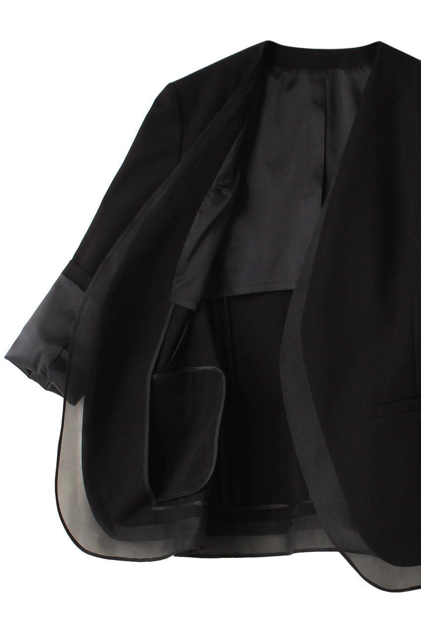 【エステータ/esteta】のコットンダブルクロスジャケット 人気、トレンドファッション・服の通販 founy(ファニー) 　ファッション　Fashion　レディースファッション　WOMEN　アウター　Coat Outerwear　ジャケット　Jackets　なめらか　Smooth　エレガント 上品　Elegant　オーガンジー　Organdy　ジャケット　Jacket　other-6|ID: prp329100003917343 ipo3291000000031463916