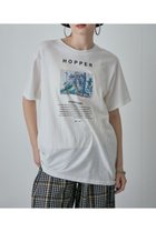 【ローズバッド/ROSE BUD】のEdward Hopper グラフィックTシャツ ホワイト|ID:prp329100003918561