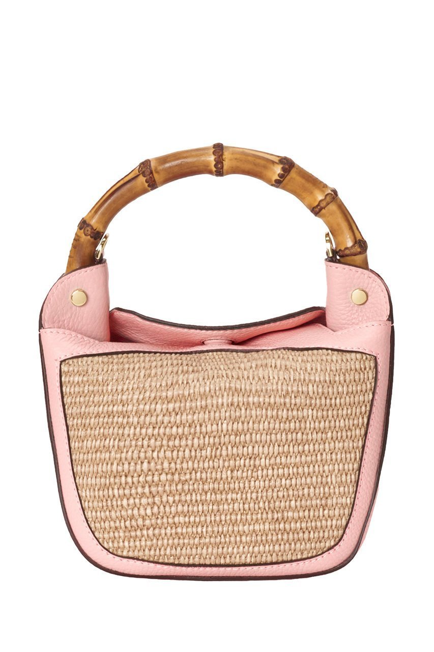 【アナイ/ANAYI】のIバンブーミニハンドバッグ インテリア・キッズ・メンズ・レディースファッション・服の通販 founy(ファニー) 　ファッション　Fashion　レディースファッション　Fashion for Women　バッグ　Bags　コンビ　Combo, Combination Style　マグネット　Magnet, Magnetic Closure　旅行　Travel　ライトピンク|ID: prp329100003918580 ipo3291000000036107167