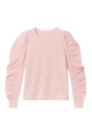 【アナイ/ANAYI】のシアーギャザースリーブプルオーバー 人気、トレンドファッション・服の通販 founy(ファニー) ファッション Fashion レディースファッション Fashion for Women トップス・カットソー Cut & Sew Tops ニット Knit Tops & Sweaters カジュアルプルオーバー・ニットトップス Pullovers & Knit Tops / Casual Pullovers ギャザー Gathered, Ruffled コンパクト Compact, Small Size シアー Sheer, See-Through ストレッチ Stretch, Stretchy Fabric スリーブ Sleeve, Long Sleeve / Short Sleeve ボトム Bottoms, Lower Wear |ID:prp329100003918583