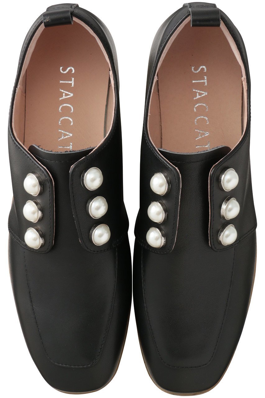 【スタッカート/STACCATO】のメイジーパールプラットフォーム 人気、トレンドファッション・服の通販 founy(ファニー) 　ファッション　Fashion　レディースファッション　Fashion for Women　ウッド　Wooden Design　シューズ　Shoes, Footwear　シルバー　Silver, Metallic Silver　パール　Pearl, Pearl Accent　フラット　Flat, Flat Shoes　モチーフ　Motif, Design Theme　エレガント 上品　Elegant　厚底　Platform Shoes　定番　Standard, Basic Item　軽量　Lightweight, Ultra Light　other-5|ID: prp329100003918611 ipo3291000000036866048