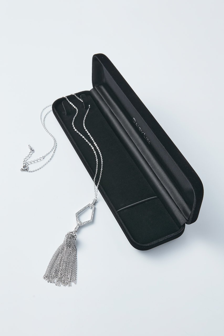 【デイジーリン/DAISY LIN】のNecklace “Art Deco Silver Tassel” 人気、トレンドファッション・服の通販 founy(ファニー) 　ファッション　Fashion　レディースファッション　Fashion for Women　ジュエリー　Jewelry　ネックレス　Necklaces & Pendants　エレガント 上品　Elegant　シルバー　Silver, Metallic Silver　シンプル　Simple, Minimal　ストーン　Stone, Gem-Like　タッセル　Tassel, Fringe　ネックレス　Necklace, Pendant Necklace　モダン　Modern, Contemporary　モチーフ　Motif, Design Theme　ロング　Long, Long-Length　人気　Popular, Best Seller　春　Spring　other-5|ID: prp329100003919944 ipo3291000000035446060