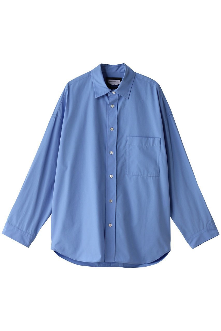 【メゾンスペシャル/MAISON SPECIAL】の【UNISEX】トーマスメイソンプライムオーバーL/Sレギュラーシャツ インテリア・キッズ・メンズ・レディースファッション・服の通販 founy(ファニー) ファッション Fashion レディースファッション Fashion for Women トップス・カットソー Cut & Sew Tops シャツ・ブラウス・オフィスカジュアル Elegant Blouses & Button-Ups ユニセックス Unisex, Genderless なめらか Smooth, Silky Texture スタイリッシュ Stylish, Fashionable スリーブ Sleeve, Long Sleeve / Short Sleeve パターン Pattern, Design Print レギュラー Regular, Standard Fit ロング Long, Long-Length BLU(ブルー)|ID: prp329100003919961 ipo3291000000036725443
