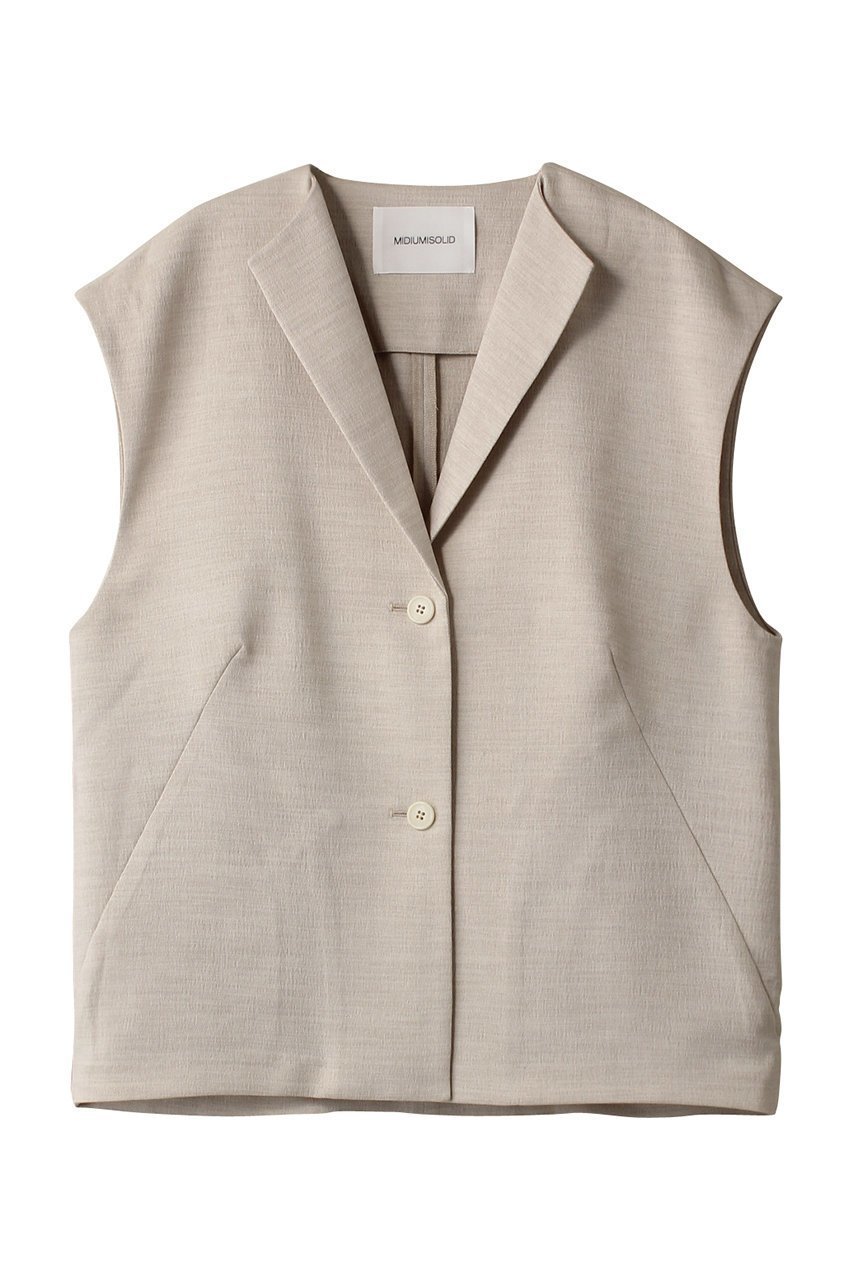 【ミディウミソリッド/MIDIUMISOLID】のlinen like gilet ジレ 人気、トレンドファッション・服の通販 founy(ファニー) 　ファッション　Fashion　レディースファッション　WOMEN　アウター　Coat Outerwear　ジャケット　Jackets　シンプル　Simple　ジャケット　Jacket　ベスト　Vest　リネン　Linen　夏　Summer　春　Spring　S/S・春夏　Ss・Spring/Summer　 other-1|ID: prp329100003919972 ipo3291000000029988467