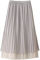 【ミディウミソリッド/MIDIUMISOLID】のtulle layered pleats SK スカート l.gray|ID:prp329100003919976