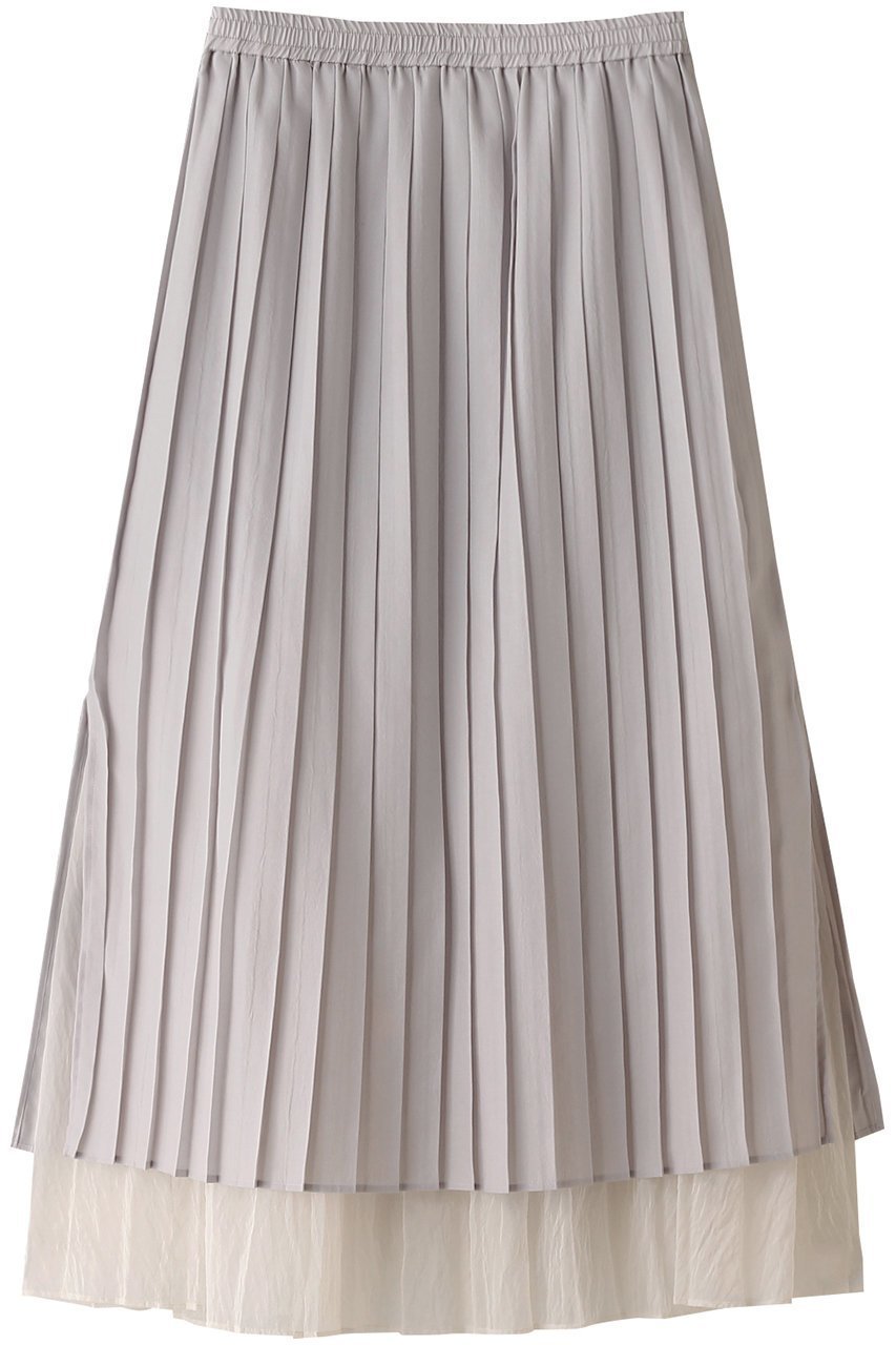 【ミディウミソリッド/MIDIUMISOLID】のtulle layered pleats SK スカート インテリア・キッズ・メンズ・レディースファッション・服の通販 founy(ファニー) 　ファッション　Fashion　レディースファッション　WOMEN　スカート　Skirt　ロングスカート　Long Skirt　おすすめ　Recommend　チュール　Tulle　プリーツ　Pleats　マニッシュ　Mannish　ロング　Long　l.gray|ID: prp329100003919976 ipo3291000000025871730