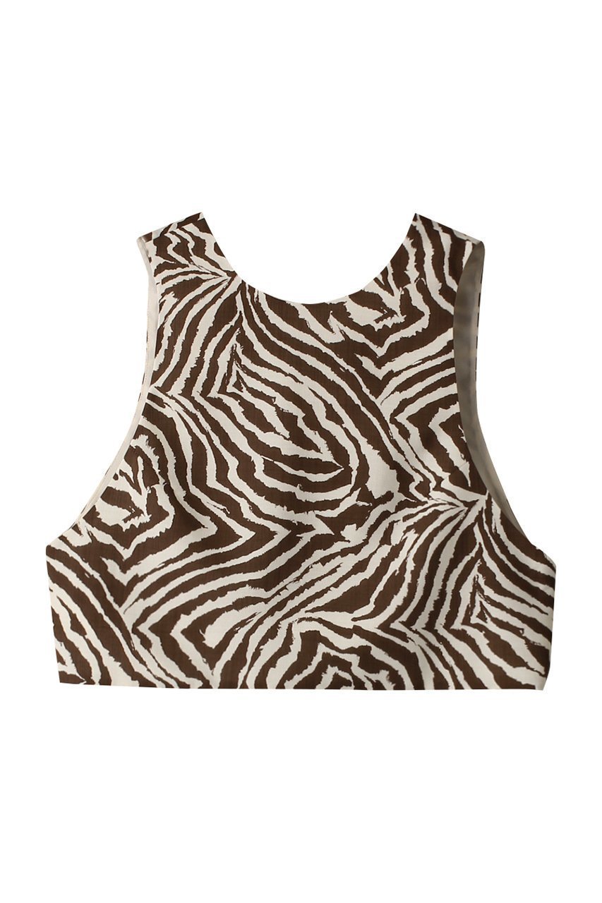 【ミディウミソリッド/MIDIUMISOLID】のzebra print bustier ビスチェ 人気、トレンドファッション・服の通販 founy(ファニー) 　ファッション　Fashion　レディースファッション　WOMEN　トップス・カットソー　Tops/Tshirt　キャミソール / ノースリーブ　No Sleeves　シャツ/ブラウス　Shirts/Blouses　ビスチェ　Bustier　クロップド　Cropped　シンプル　Simple　トレンド　Trend　ノースリーブ　No Sleeve　ビスチェ　Bustier　プリント　Print　リネン　Linen　 other-1|ID: prp329100003919978 ipo3291000000029988471