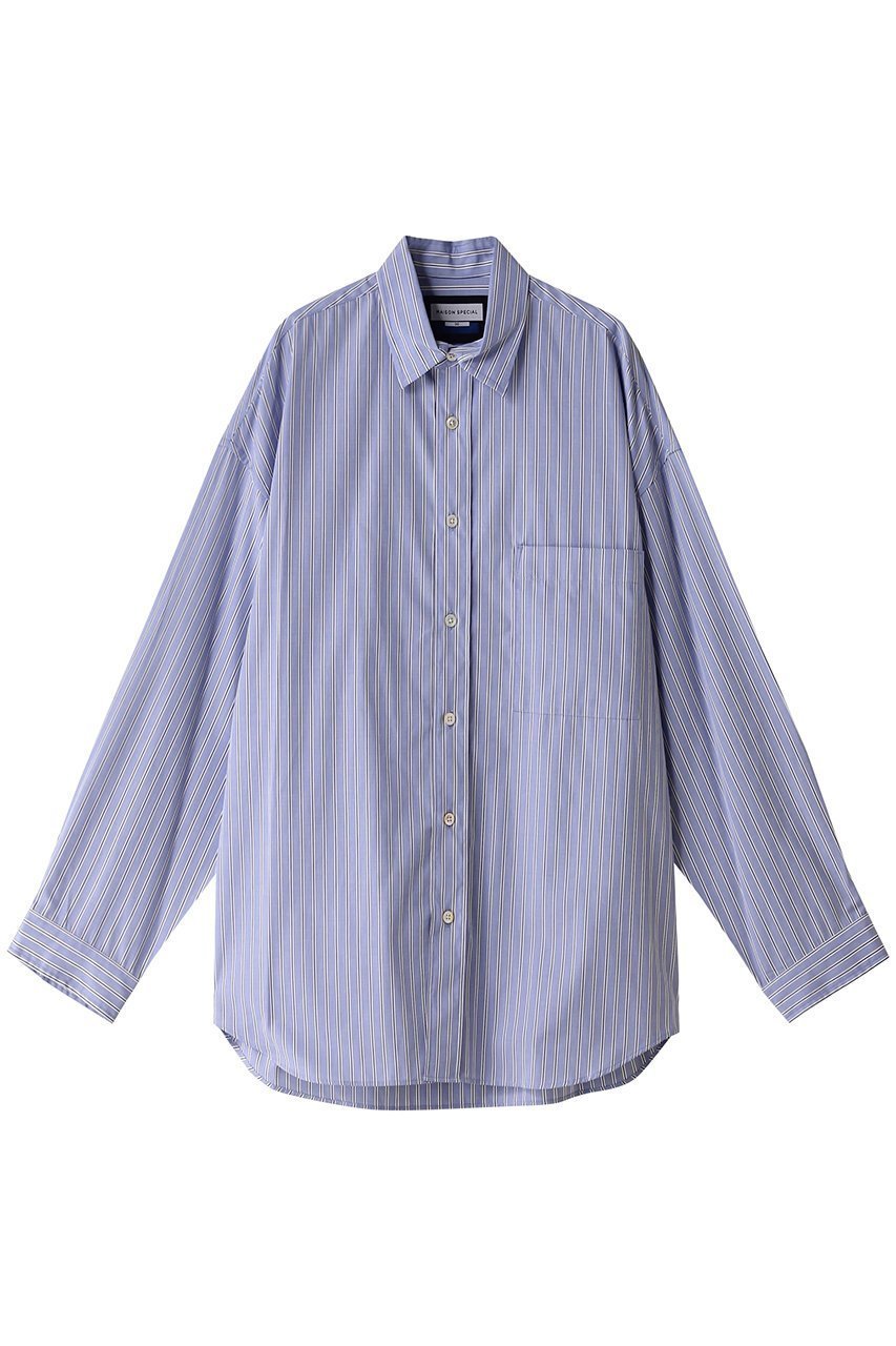 【メゾンスペシャル/MAISON SPECIAL】の【UNISEX】トーマスメイソンプライムオーバーL/Sレギュラーシャツ インテリア・キッズ・メンズ・レディースファッション・服の通販 founy(ファニー) 　ファッション　Fashion　レディースファッション　Fashion for Women　トップス・カットソー　Cut & Sew Tops　シャツ・ブラウス・オフィスカジュアル　Elegant Blouses & Button-Ups　ユニセックス　Unisex, Genderless　シンプル　Simple, Minimal　スリーブ　Sleeve, Long Sleeve / Short Sleeve　バランス　Balance, Style Balance　レギュラー　Regular, Standard Fit　ロング　Long, Long-Length　エレガント 上品　Elegant　定番　Standard, Basic Item　羽織　Haori, Light Jacket　I.BLU(インディゴブルー)|ID: prp329100003919984 ipo3291000000032904629