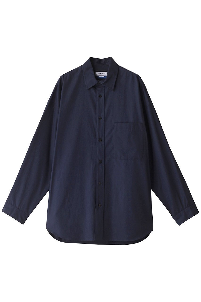【メゾンスペシャル/MAISON SPECIAL】の【UNISEX】トーマスメイソンプライムオーバーL/Sレギュラーシャツ インテリア・キッズ・メンズ・レディースファッション・服の通販 founy(ファニー) 　ファッション　Fashion　レディースファッション　Fashion for Women　トップス・カットソー　Cut & Sew Tops　シャツ・ブラウス・オフィスカジュアル　Elegant Blouses & Button-Ups　ユニセックス　Unisex, Genderless　シンプル　Simple, Minimal　スリーブ　Sleeve, Long Sleeve / Short Sleeve　バランス　Balance, Style Balance　レギュラー　Regular, Standard Fit　ロング　Long, Long-Length　エレガント 上品　Elegant　定番　Standard, Basic Item　羽織　Haori, Light Jacket　NVY(ネイビー)|ID: prp329100003919984 ipo3291000000032904632