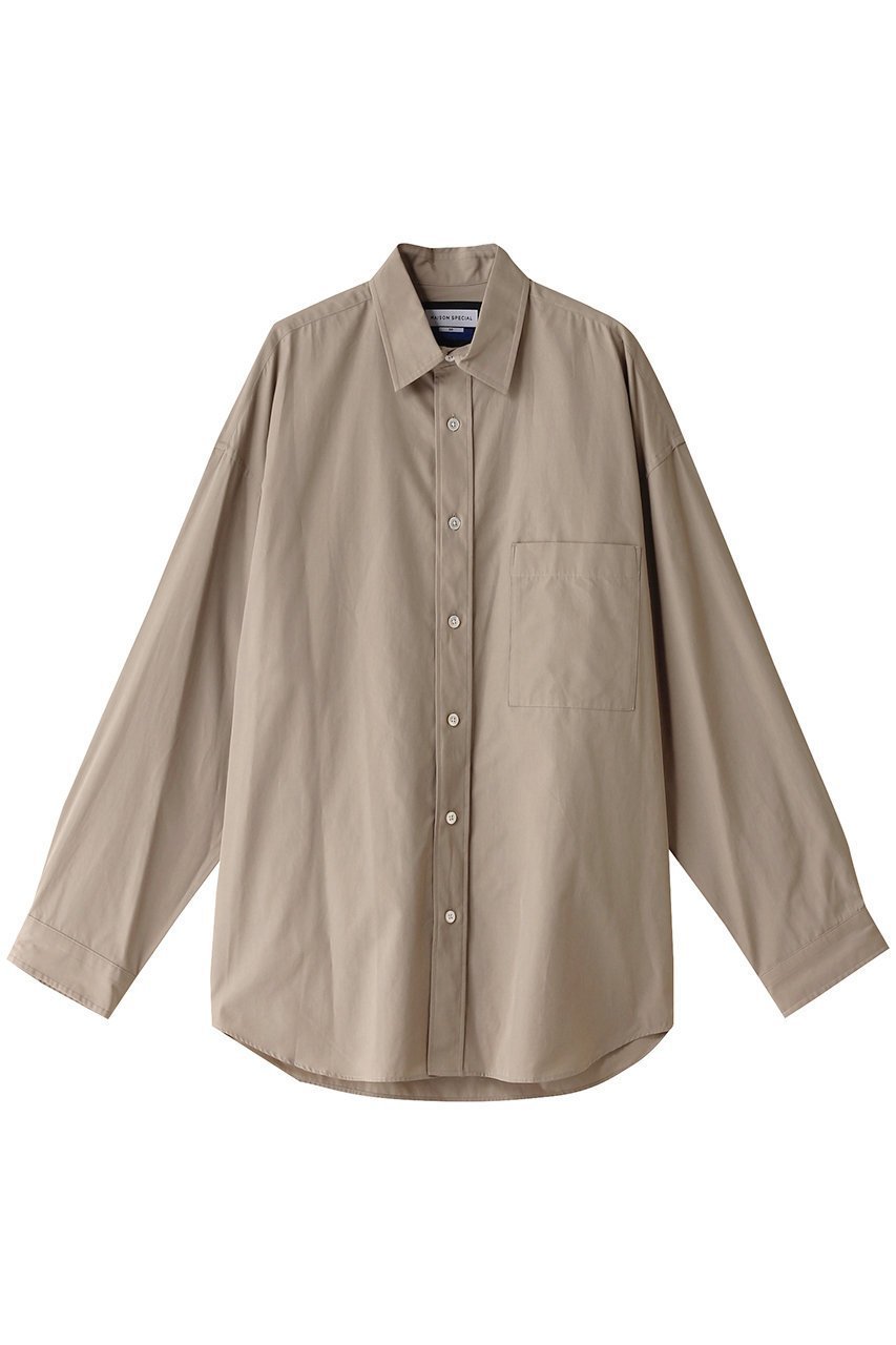 【メゾンスペシャル/MAISON SPECIAL】の【UNISEX】トーマスメイソンプライムオーバーL/Sレギュラーシャツ インテリア・キッズ・メンズ・レディースファッション・服の通販 founy(ファニー) 　ファッション　Fashion　レディースファッション　Fashion for Women　トップス・カットソー　Cut & Sew Tops　シャツ・ブラウス・オフィスカジュアル　Elegant Blouses & Button-Ups　ユニセックス　Unisex, Genderless　シンプル　Simple, Minimal　スリーブ　Sleeve, Long Sleeve / Short Sleeve　バランス　Balance, Style Balance　レギュラー　Regular, Standard Fit　ロング　Long, Long-Length　エレガント 上品　Elegant　定番　Standard, Basic Item　羽織　Haori, Light Jacket　BGE(ベージュ)|ID: prp329100003919984 ipo3291000000032904639