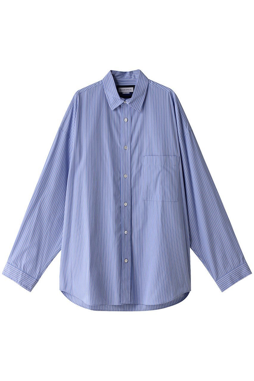 【メゾンスペシャル/MAISON SPECIAL】の【UNISEX】トーマスメイソンプライムオーバーL/Sレギュラーシャツ インテリア・キッズ・メンズ・レディースファッション・服の通販 founy(ファニー) 　ファッション　Fashion　レディースファッション　Fashion for Women　トップス・カットソー　Cut & Sew Tops　シャツ・ブラウス・オフィスカジュアル　Elegant Blouses & Button-Ups　ユニセックス　Unisex, Genderless　シンプル　Simple, Minimal　スリーブ　Sleeve, Long Sleeve / Short Sleeve　バランス　Balance, Style Balance　レギュラー　Regular, Standard Fit　ロング　Long, Long-Length　エレガント 上品　Elegant　定番　Standard, Basic Item　羽織　Haori, Light Jacket　D.BLU(ブルー)|ID: prp329100003919984 ipo3291000000032904646