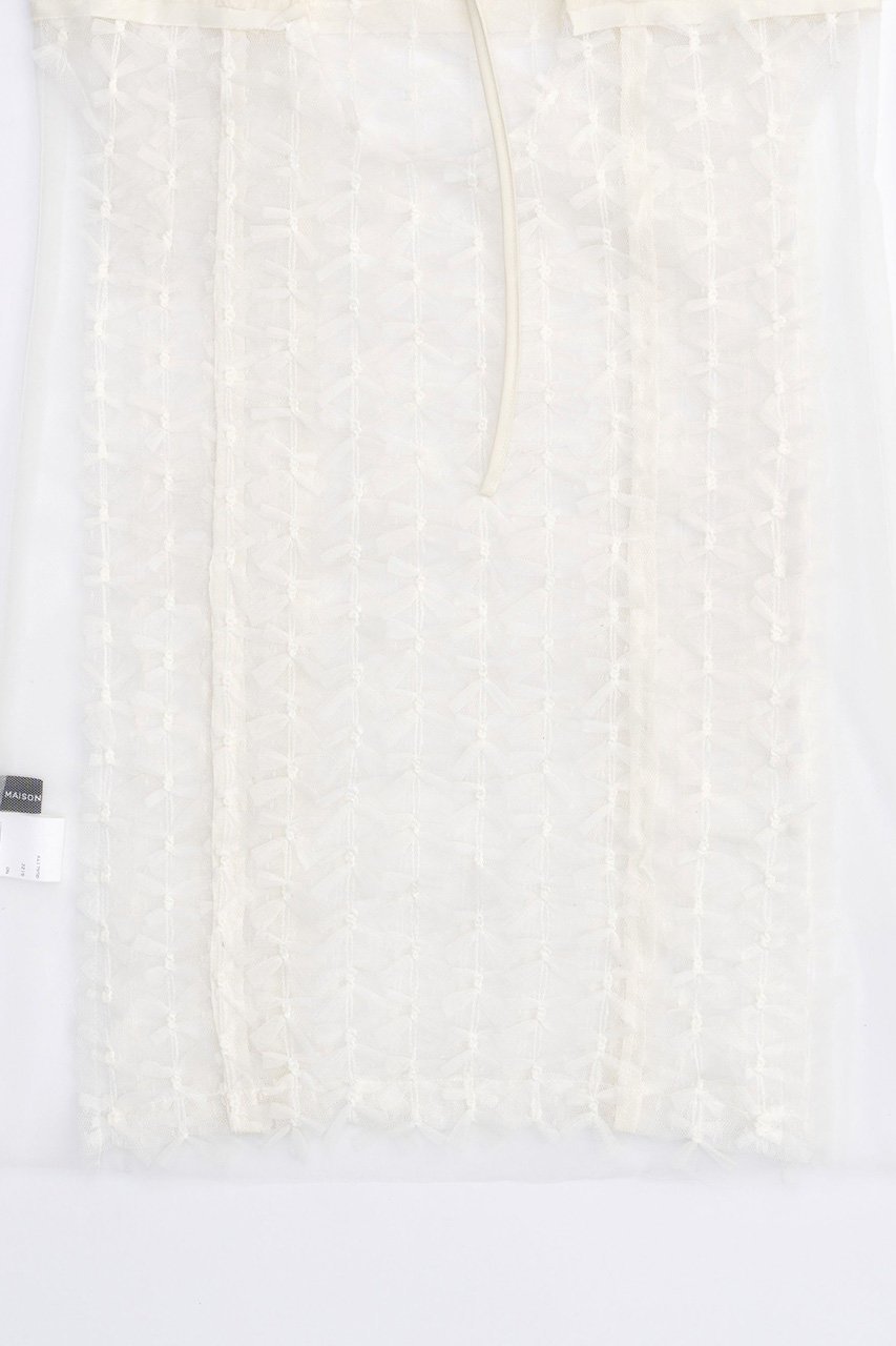 【メゾンスペシャル/MAISON SPECIAL】のTulle Ribbon Camisole Dress/チュールリボンキャミワンピース 人気、トレンドファッション・服の通販 founy(ファニー) 　ファッション　Fashion　レディースファッション　Fashion for Women　ワンピース　Dresses　フォーマル・パーティードレス・結婚式用ドレス　Elegant & Casual Dresses　キャミソールワンピース　Camisole Dresses　チュニック　Tunic Tops & Dresses　おすすめ　Recommended / Our Picks　チュニック　Tunic, Long Top　チュール　Tulip, Tulip Motif　トレンド　Trend, Trending Now　ドッキング　Docking, Mixed Material　ロング　Long, Long-Length　無地　Plain, Solid Color　other-6|ID: prp329100003921169 ipo3291000000032915743