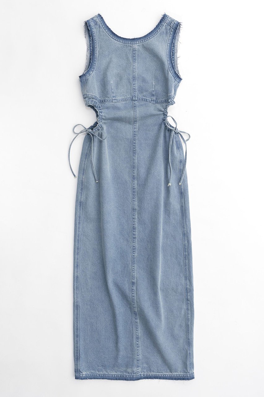【メゾンスペシャル/MAISON SPECIAL】のDenim Dress/デニムワンピース インテリア・キッズ・メンズ・レディースファッション・服の通販 founy(ファニー) 　ファッション　Fashion　レディースファッション　Fashion for Women　ワンピース　Dresses　フォーマル・パーティードレス・結婚式用ドレス　Elegant & Casual Dresses　チュニック　Tunic Tops & Dresses　インナー　Innerwear　シャーリング　Shirring, Ruched　スリーブ　Sleeve, Long Sleeve / Short Sleeve　チュニック　Tunic, Long Top　デニム　Denim, Jeans Material　ロング　Long, Long-Length　夏　Summer　BLU(ブルー)|ID: prp329100003921171 ipo3291000000032899060