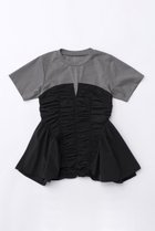 【メゾンスペシャル/MAISON SPECIAL】のTaffeta Peplum T-shirt/タフタペプラムTシャツ GRY(グレー)|ID: prp329100003921179 ipo3291000000026260952