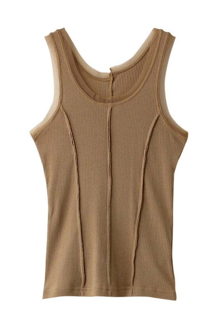 【メゾンスペシャル/MAISON SPECIAL】のTulle Piping 2way Tank Top/チュールパイピング2WAYタンクトップ インテリア・キッズ・メンズ・レディースファッション・服の通販 founy(ファニー) https://founy.com/ ファッション Fashion レディースファッション Fashion for Women トップス・カットソー Cut & Sew Tops キャミソール&ノースリーブ Camisoles & Sleeveless Tops シャツ・ブラウス・オフィスカジュアル Elegant Blouses & Button-Ups ロングTシャツ・Tシャツ Longline T-Shirts & Tees カットソー・ベーシックTシャツ Cut-and-Sewn Tops / Stretch Tees & Basics キャミソール Camisole, Spaghetti Strap Top スリット Slit, Slit Detail タンク Tank Top, Sleeveless Top チュール Tulip, Tulip Motif パターン Pattern, Design Print |ID: prp329100003921183 ipo3291000000036985097