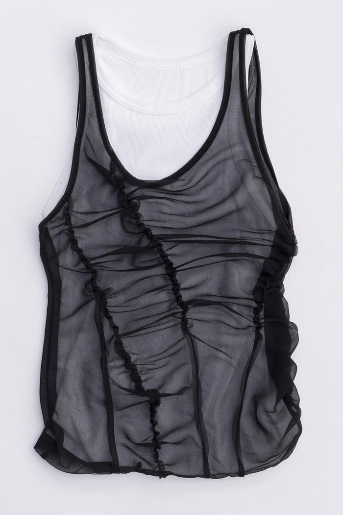 【メゾンスペシャル/MAISON SPECIAL】のSheer Drape layered Tank Top/シアードレープレイヤータンク インテリア・キッズ・メンズ・レディースファッション・服の通販 founy(ファニー) https://founy.com/ ファッション Fashion レディースファッション WOMEN トップス・カットソー Tops/Tshirt キャミソール / ノースリーブ No Sleeves シャツ/ブラウス Shirts/Blouses ロング / Tシャツ T-Shirts カットソー Cut and Sewn キャミソール Camisole シアー Sheer シャーリング Shirring タンク Tank 再入荷 Restock/Back In Stock/Re Arrival |ID: prp329100003921184 ipo3291000000025881678