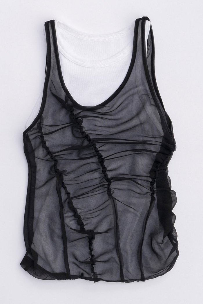 【メゾンスペシャル/MAISON SPECIAL】のSheer Drape layered Tank Top/シアードレープレイヤータンク インテリア・キッズ・メンズ・レディースファッション・服の通販 founy(ファニー) https://founy.com/ ファッション Fashion レディースファッション Fashion for Women トップス・カットソー Cut & Sew Tops キャミソール&ノースリーブ Camisoles & Sleeveless Tops シャツ・ブラウス・オフィスカジュアル Elegant Blouses & Button-Ups ロングTシャツ・Tシャツ Longline T-Shirts & Tees カットソー・ベーシックTシャツ Cut-and-Sewn Tops / Stretch Tees & Basics キャミソール Camisole, Spaghetti Strap Top シアー Sheer, See-Through シャーリング Shirring, Ruched タンク Tank Top, Sleeveless Top |ID: prp329100003921184 ipo3291000000036986014