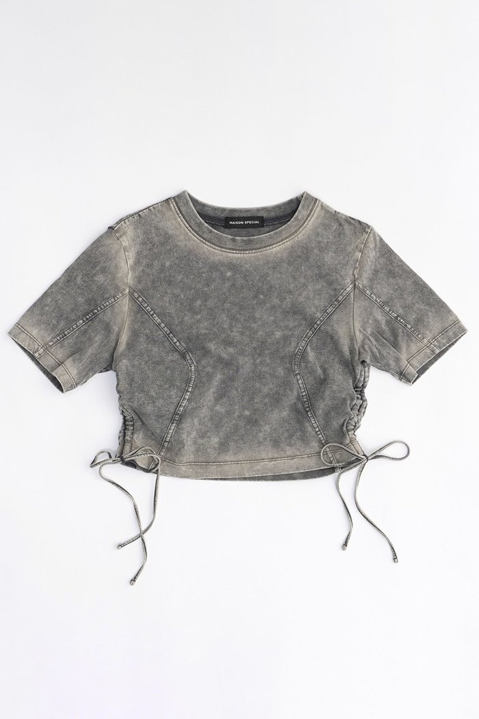 【メゾンスペシャル/MAISON SPECIAL】のChemical Wash Spray Trim Short Length T-shirt/ケミカルウォッシュスプレートリムショートTEE インテリア・キッズ・メンズ・レディースファッション・服の通販 founy(ファニー) https://founy.com/ ファッション Fashion レディースファッション Fashion for Women トップス・カットソー Cut & Sew Tops シャツ・ブラウス・オフィスカジュアル Elegant Blouses & Button-Ups ロングTシャツ・Tシャツ Longline T-Shirts & Tees カットソー・ベーシックTシャツ Cut-and-Sewn Tops / Stretch Tees & Basics おすすめ Recommended / Our Picks カットソー Cut and Sewn Top コンパクト Compact, Small Size ショート Short, Short Length スリーブ Sleeve, Long Sleeve / Short Sleeve セットアップ Set-Up, Coordinated Outfit デニム Denim, Jeans Material ブリーチ Bleach, Washed Finish マキシ Maxi, Full Length ロング Long, Long-Length |ID: prp329100003921185 ipo3291000000032939040