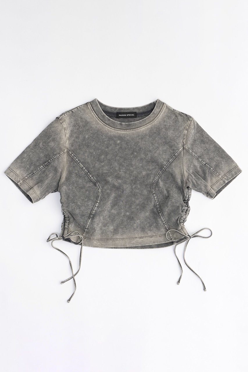 MAISON SPECIAL (メゾンスペシャル) Chemical Wash Spray Trim Skirt