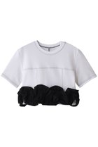 【メゾンスペシャル/MAISON SPECIAL】のFlower Motif T-shirt/フラワーモチーフTシャツ 人気、トレンドファッション・服の通販 founy(ファニー) ファッション Fashion レディースファッション Fashion for Women トップス・カットソー Cut & Sew Tops シャツ・ブラウス・オフィスカジュアル Elegant Blouses & Button-Ups ロングTシャツ・Tシャツ Longline T-Shirts & Tees カットソー・ベーシックTシャツ Cut-and-Sewn Tops / Stretch Tees & Basics 花柄・フラワープリント・モチーフ Floral Prints & Motifs / Flower Pattern Tops カットソー Cut and Sewn Top コンパクト Compact, Small Size ショート Short, Short Length スリーブ Sleeve, Long Sleeve / Short Sleeve タフタ Taffeta, Structured Fabric チュール Tulip, Tulip Motif フラワー Flower, Floral モチーフ Motif, Design Theme エレガント 上品 Elegant 夏 Summer thumbnail WHT(ホワイト)|ID: prp329100003921186 ipo3291000000036665965