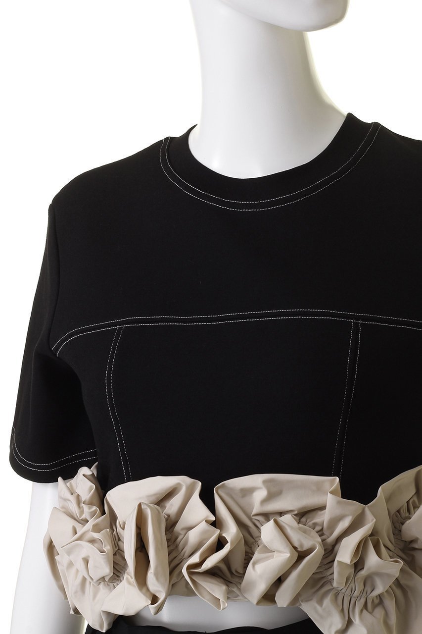 【メゾンスペシャル/MAISON SPECIAL】のFlower Motif T-shirt/フラワーモチーフTシャツ 人気、トレンドファッション・服の通販 founy(ファニー) 　ファッション　Fashion　レディースファッション　Fashion for Women　トップス・カットソー　Cut & Sew Tops　シャツ・ブラウス・オフィスカジュアル　Elegant Blouses & Button-Ups　ロングTシャツ・Tシャツ　Longline T-Shirts & Tees　カットソー・ベーシックTシャツ　Cut-and-Sewn Tops / Stretch Tees & Basics　花柄・フラワープリント・モチーフ　Floral Prints & Motifs / Flower Pattern Tops　カットソー　Cut and Sewn Top　コンパクト　Compact, Small Size　ショート　Short, Short Length　スリーブ　Sleeve, Long Sleeve / Short Sleeve　タフタ　Taffeta, Structured Fabric　チュール　Tulip, Tulip Motif　フラワー　Flower, Floral　モチーフ　Motif, Design Theme　エレガント 上品　Elegant　夏　Summer　other-5|ID: prp329100003921186 ipo3291000000036665969