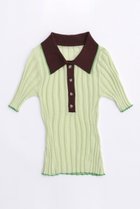 【メゾンスペシャル/MAISON SPECIAL】のKnit Polo Shirt/ニットポロシャツ LIME(ライム)|ID:prp329100003921188