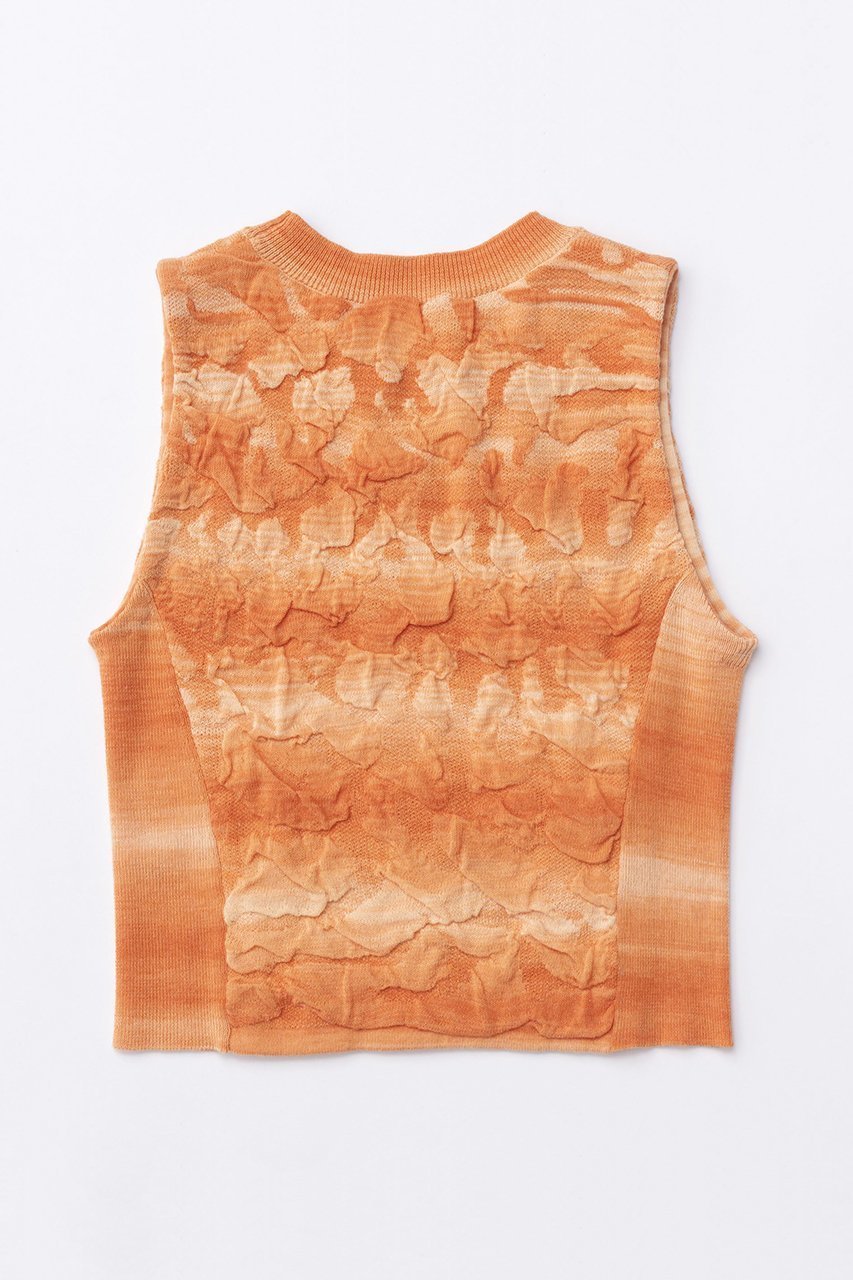 【メゾンスペシャル/MAISON SPECIAL】のBumpy Splashed Pattern Knit Tops/デコボコカスリニットトップス 人気、トレンドファッション・服の通販 founy(ファニー) 　ファッション　Fashion　レディースファッション　Fashion for Women　トップス・カットソー　Cut & Sew Tops　ニット　Knit Tops & Sweaters　カジュアルプルオーバー・ニットトップス　Pullovers & Knit Tops / Casual Pullovers　おすすめ　Recommended / Our Picks　ウォッシャブル　Machine Washable　オレンジ　Orange　ショート　Short, Short Length　セットアップ　Set-Up, Coordinated Outfit　マキシ　Maxi, Full Length　夏　Summer　other-3|ID: prp329100003921189 ipo3291000000036759913