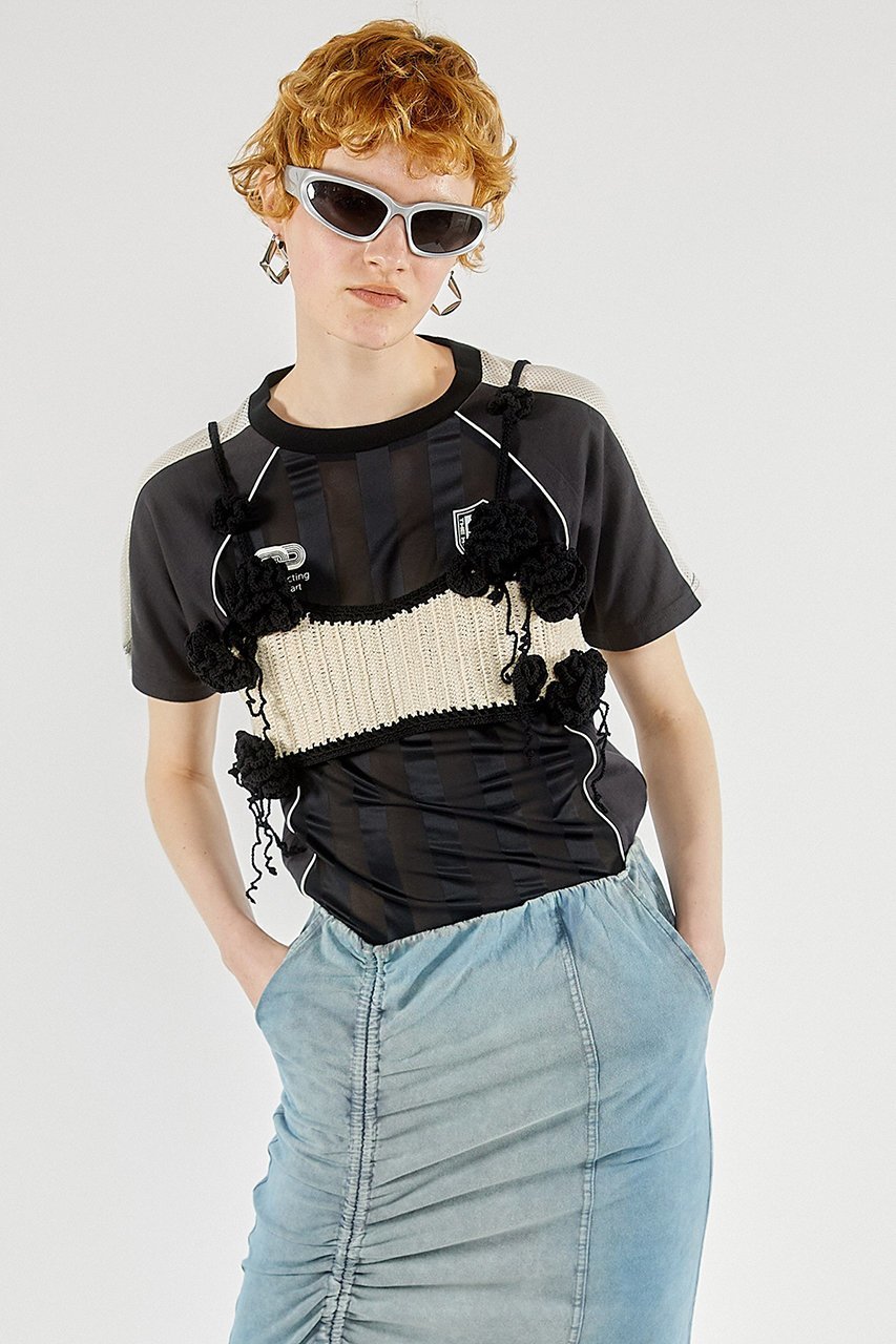 【メゾンスペシャル/MAISON SPECIAL】のFlower Pattern Motif Bustier/フラワーモチーフビスチェ 人気、トレンドファッション・服の通販 founy(ファニー) 　ファッション　Fashion　レディースファッション　Fashion for Women　トップス・カットソー　Cut & Sew Tops　キャミソール&ノースリーブ　Camisoles & Sleeveless Tops　シャツ・ブラウス・オフィスカジュアル　Elegant Blouses & Button-Ups　ビスチェ　Bustiers & Corset Tops / Layered Bustier Style　花柄・フラワープリント・モチーフ　Floral Prints & Motifs / Flower Pattern Tops　コンパクト　Compact, Small Size　ノースリーブ　Sleeveless, No-Sleeve　モチーフ　Motif, Design Theme　手編み　Hand-Knitted, Handmade Knit　other-4|ID: prp329100003921191 ipo3291000000032910335