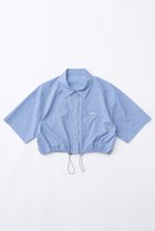 【メゾンスペシャル/MAISON SPECIAL】のStripe Drawstring Short Length Shirt/ストライプドローストリングショートシャツ BLU(ブルー)|ID: prp329100003921194 ipo3291000000025881720