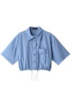 【メゾンスペシャル/MAISON SPECIAL】のStripe Drawstring Short Length Shirt/ストライプドローストリングショートシャツ BLU(ブルー)|ID: prp329100003921194 ipo3291000000032911013