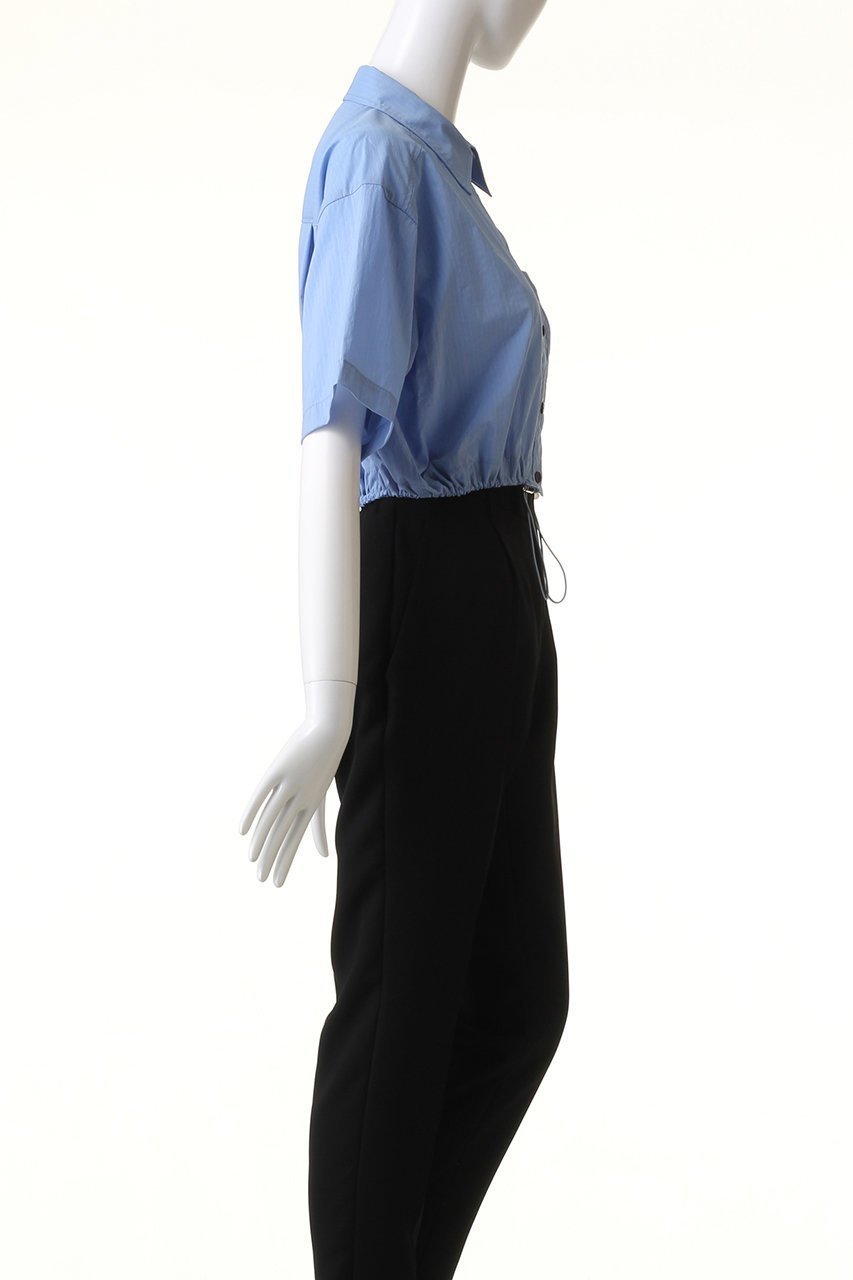 【メゾンスペシャル/MAISON SPECIAL】のStripe Drawstring Short Length Shirt/ストライプドローストリングショートシャツ 人気、トレンドファッション・服の通販 founy(ファニー) 　ファッション　Fashion　レディースファッション　Fashion for Women　トップス・カットソー　Cut & Sew Tops　シャツ・ブラウス・オフィスカジュアル　Elegant Blouses & Button-Ups　ショート　Short, Short Length　スリーブ　Sleeve, Long Sleeve / Short Sleeve　トレンド　Trend, Trending Now　バランス　Balance, Style Balance　プレート　Plate, Dish　ボトム　Bottoms, Lower Wear　ポケット　Pocket, Pocket Detail　メタル　Metal, Metal Parts　エレガント 上品　Elegant　夏　Summer　other-3|ID: prp329100003921194 ipo3291000000032911019