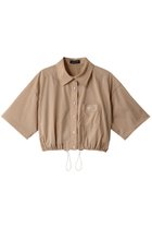 【メゾンスペシャル/MAISON SPECIAL】のStripe Drawstring Short Length Shirt/ストライプドローストリングショートシャツ 人気、トレンドファッション・服の通販 founy(ファニー) ファッション Fashion レディースファッション Fashion for Women トップス・カットソー Cut & Sew Tops シャツ・ブラウス・オフィスカジュアル Elegant Blouses & Button-Ups ショート Short, Short Length スリーブ Sleeve, Long Sleeve / Short Sleeve トレンド Trend, Trending Now バランス Balance, Style Balance プレート Plate, Dish ボトム Bottoms, Lower Wear ポケット Pocket, Pocket Detail メタル Metal, Metal Parts エレガント 上品 Elegant 夏 Summer thumbnail BGE(ベージュ)|ID: prp329100003921194 ipo3291000000036725346