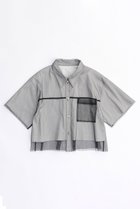【メゾンスペシャル/MAISON SPECIAL】のSee-through Layered Tulle Shirt/シースルーレイヤードチュールシャツ BLK(ブラック)|ID:prp329100003921195