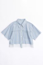 【メゾンスペシャル/MAISON SPECIAL】のSee-through Layered Tulle Shirt/シースルーレイヤードチュールシャツ BLU(ブルー)|ID:prp329100003921195