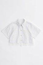 【メゾンスペシャル/MAISON SPECIAL】のSee-through Layered Tulle Shirt/シースルーレイヤードチュールシャツ 人気、トレンドファッション・服の通販 founy(ファニー) ファッション Fashion レディースファッション WOMEN トップス・カットソー Tops/Tshirt シャツ/ブラウス Shirts/Blouses シアー Sheer ショート Short ストライプ Stripe スリーブ Sleeve チュール Tulle エレガント 上品 Elegant 再入荷 Restock/Back In Stock/Re Arrival thumbnail WHT(ホワイト)|ID: prp329100003921195 ipo3291000000025881724